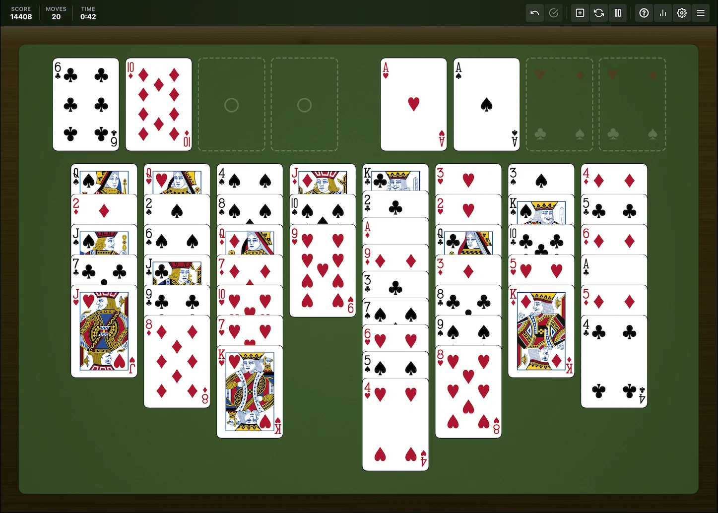 FreeCell solitaire game