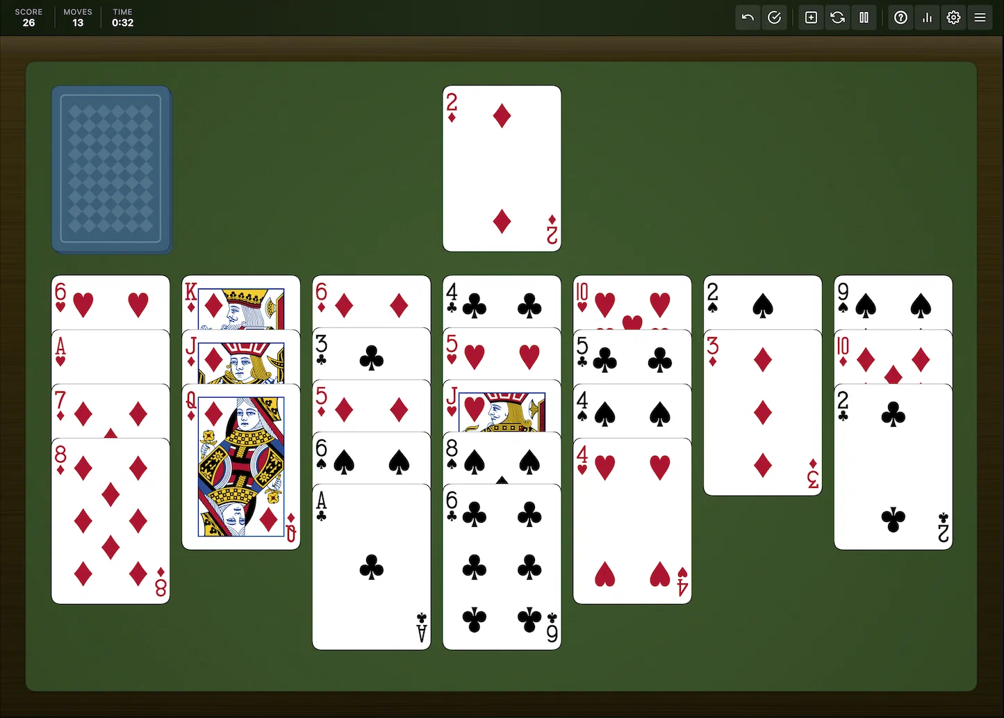 Golf solitaire game
